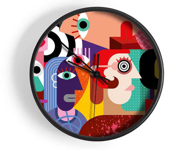 Picasso Esque Clock - Wallart-Direct UK