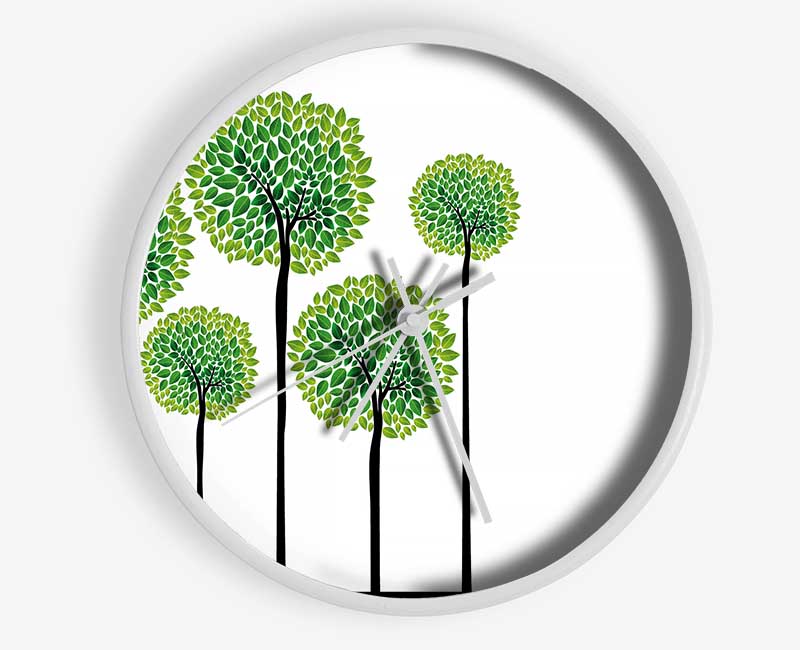 Abstract Trees Clock - Wallart-Direct UK