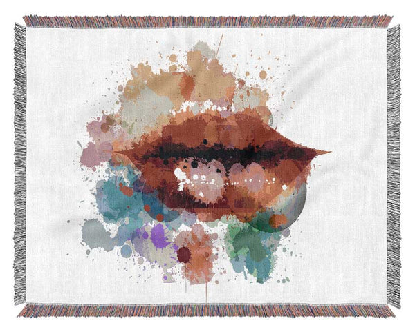 Rainbow Lips Woven Blanket