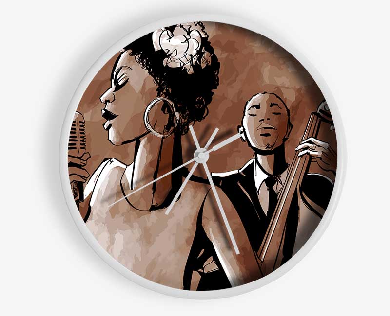 Chocolate Blues Music Clock - Wallart-Direct UK