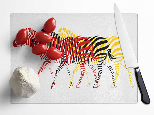 Pop Art Zebra 2 Glass Chopping Board