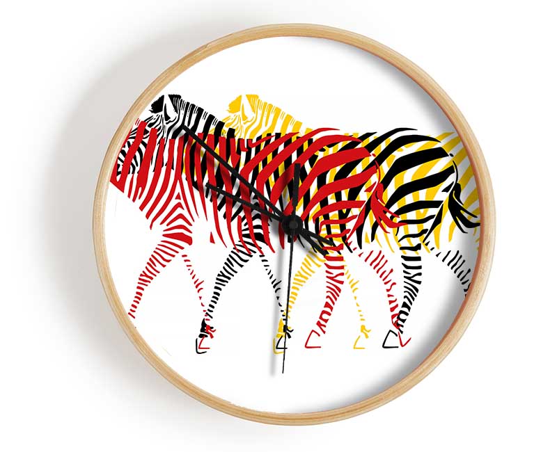 Pop Art Zebra 2 Clock - Wallart-Direct UK