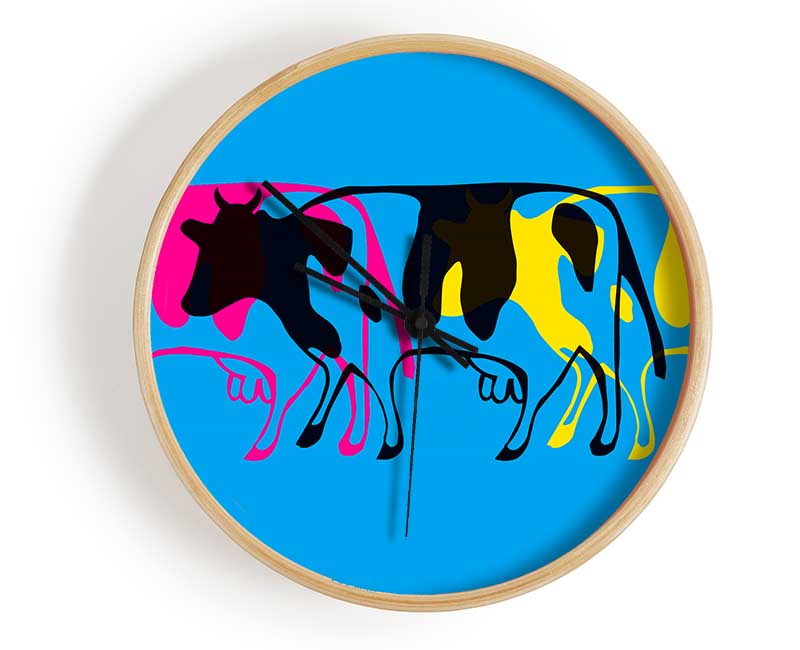 Pop Art Cows Clock - Wallart-Direct UK