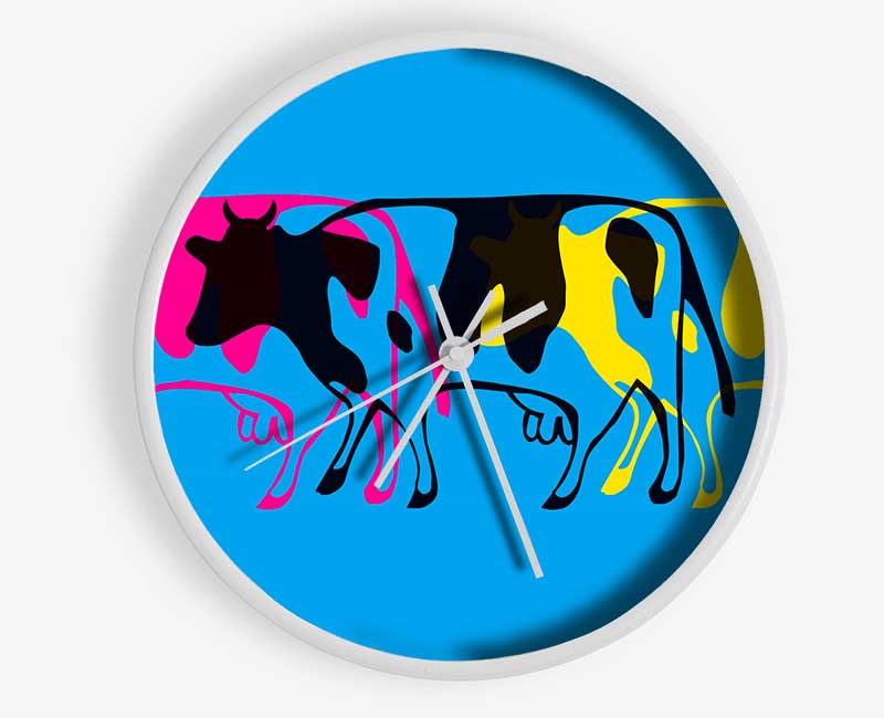 Pop Art Cows Clock - Wallart-Direct UK