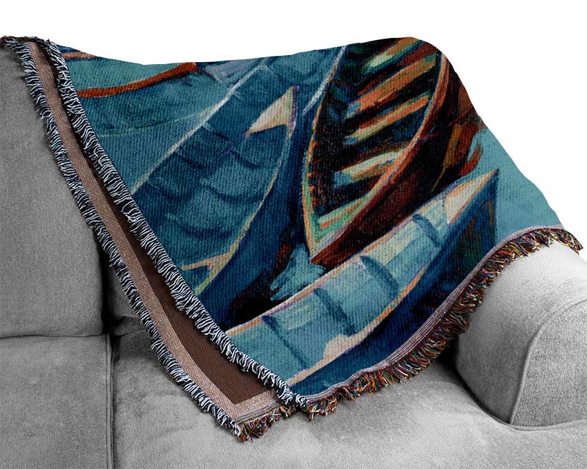 Sailboat Waters Woven Blanket