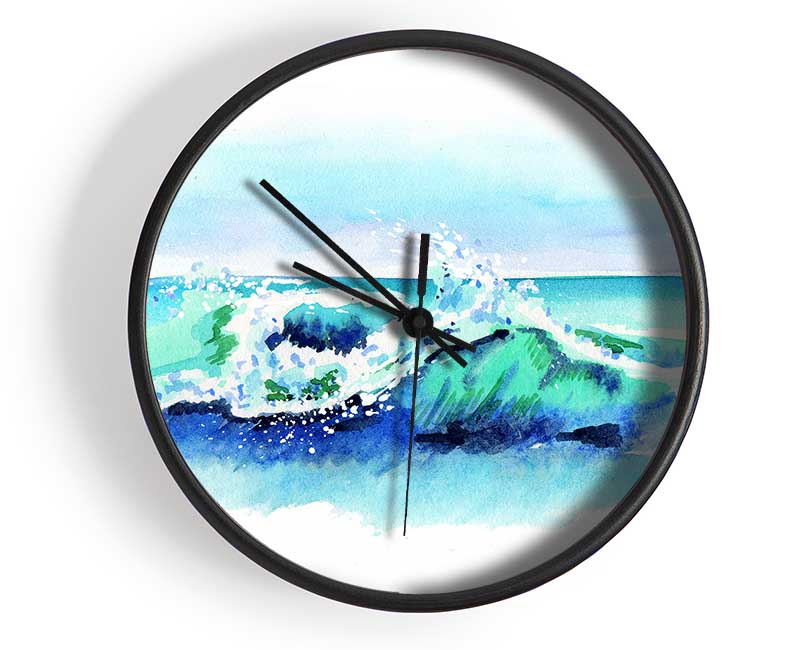 Movement In The Ocean Wave Clock - Wallart-Direct UK