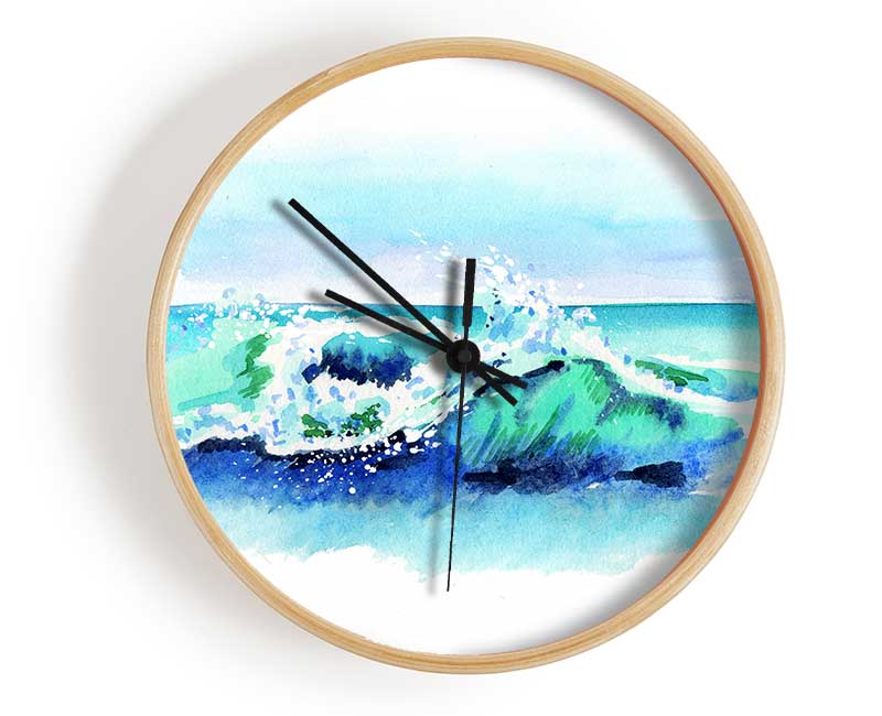 Movement In The Ocean Wave Clock - Wallart-Direct UK