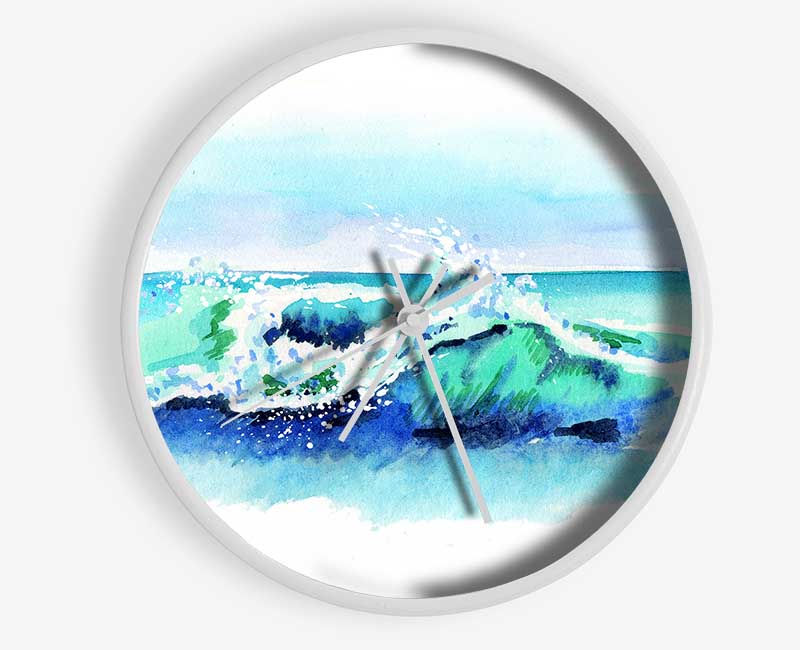 Movement In The Ocean Wave Clock - Wallart-Direct UK