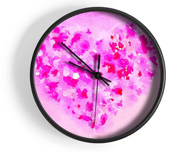 Love Heart Of Petals Clock - Wallart-Direct UK