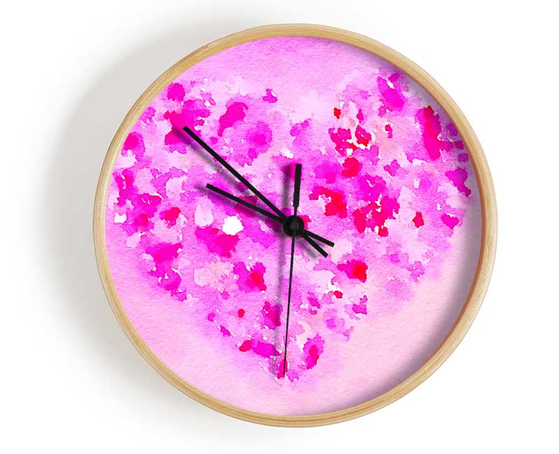 Love Heart Of Petals Clock - Wallart-Direct UK