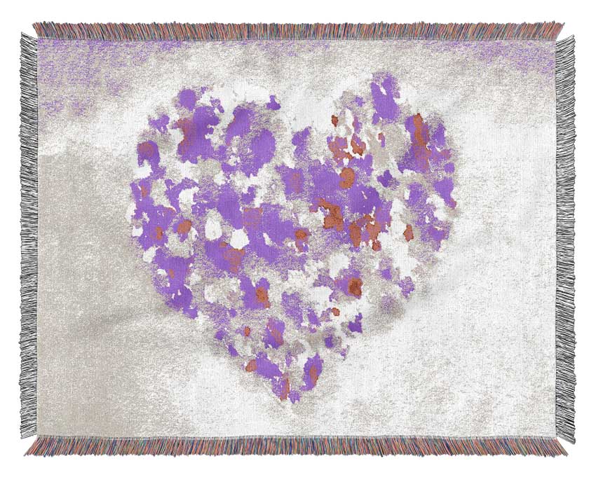 Love Heart Of Petals Woven Blanket