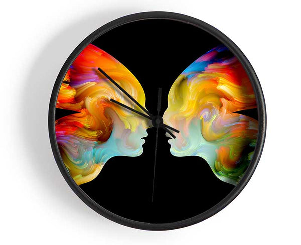 Butterfly Merge Clock - Wallart-Direct UK