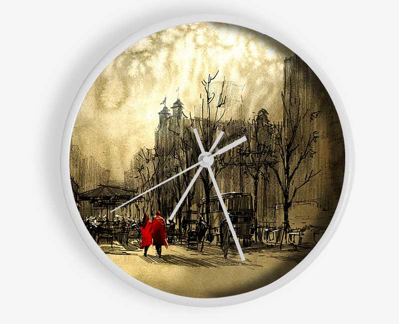 Golden City Walk Clock - Wallart-Direct UK