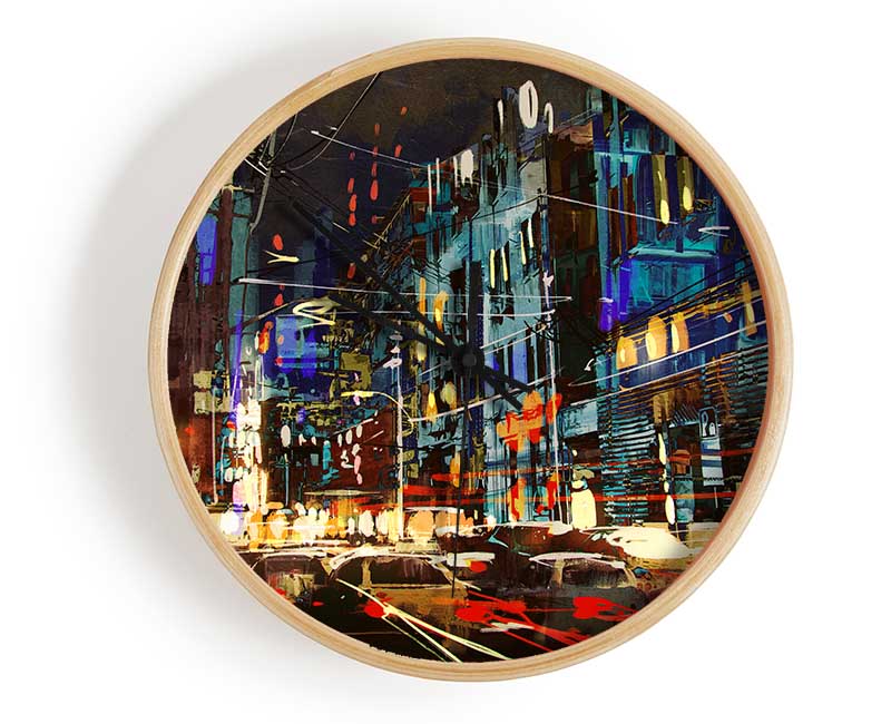 Traffic In The City Clock - Wallart-Direct UK