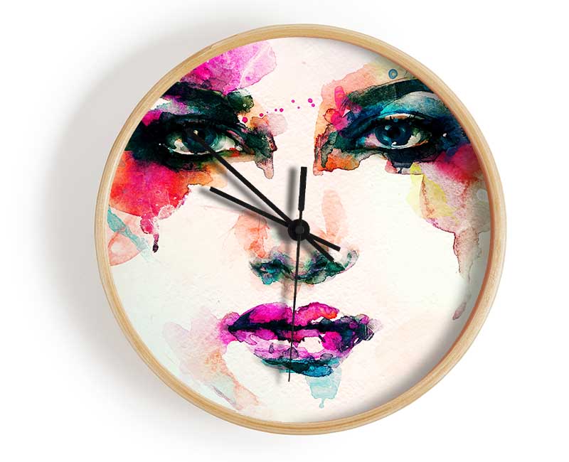 Rainbow Face Clock - Wallart-Direct UK