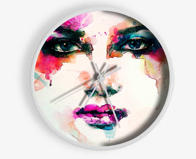 Rainbow Face Clock - Wallart-Direct UK