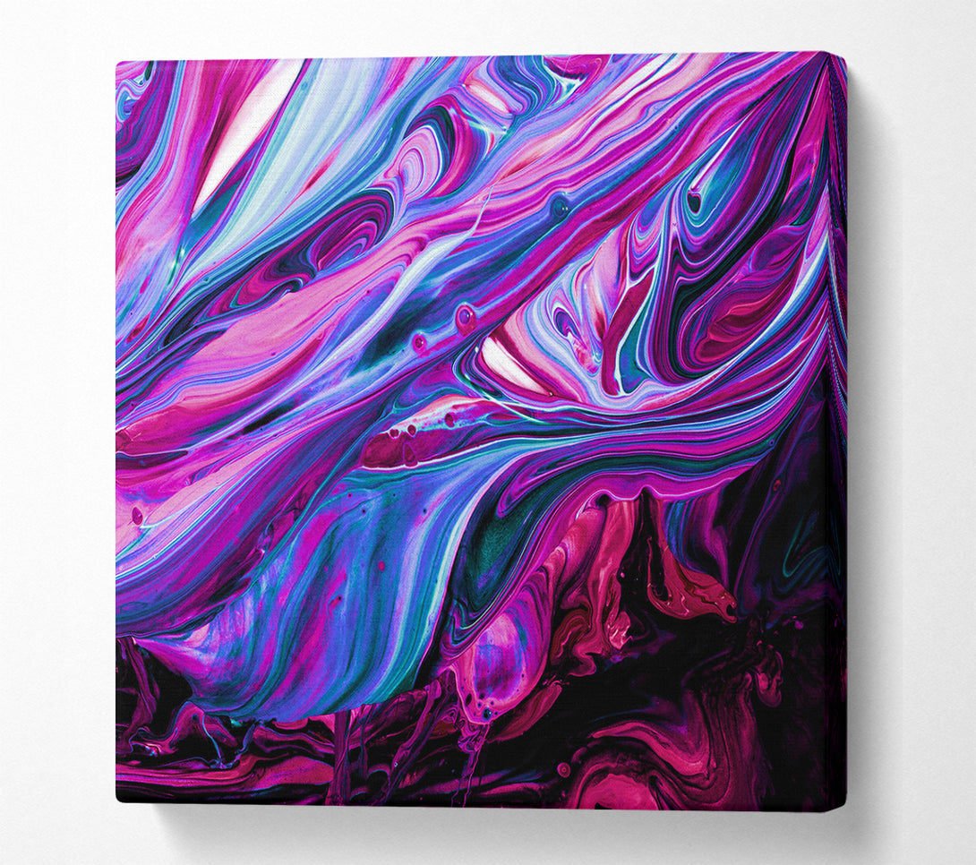 A Square Canvas Print Showing Liquid Melt Square Wall Art