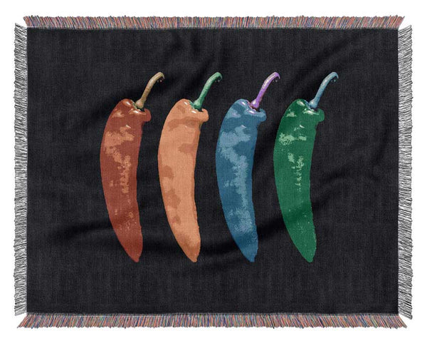 Vivid Chilis Woven Blanket