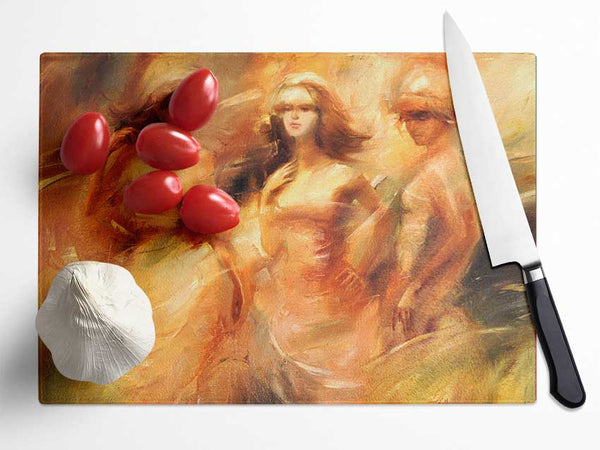 Whisper Of Heaven Glass Chopping Board