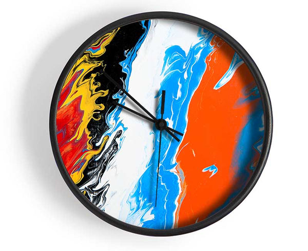 Sea Of Colours 2 Clock - Wallart-Direct UK