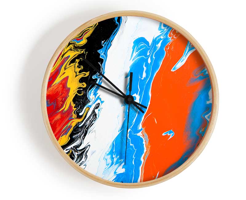 Sea Of Colours 2 Clock - Wallart-Direct UK