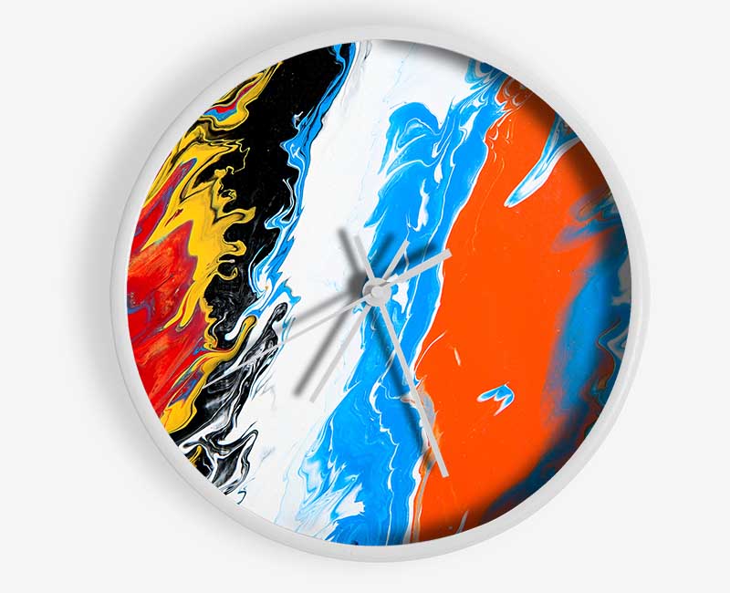 Sea Of Colours 2 Clock - Wallart-Direct UK