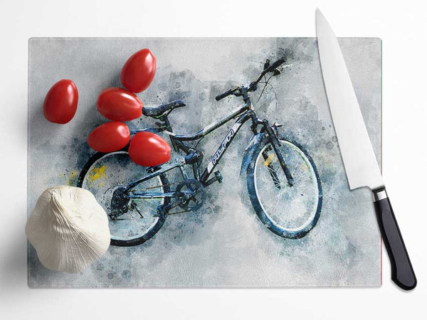 Mountain Bike ready Glass Chopping Board