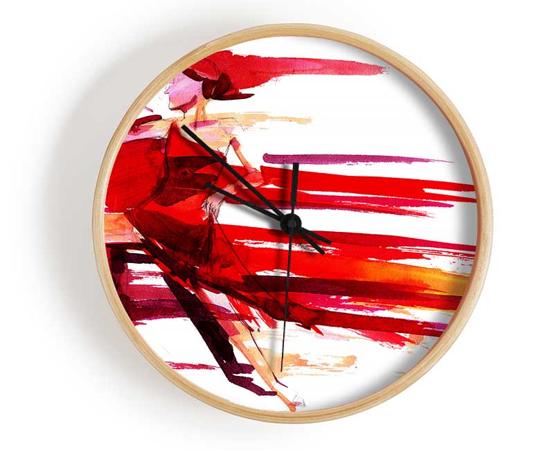 Red Hot Lovers Dancing Clock - Wallart-Direct UK