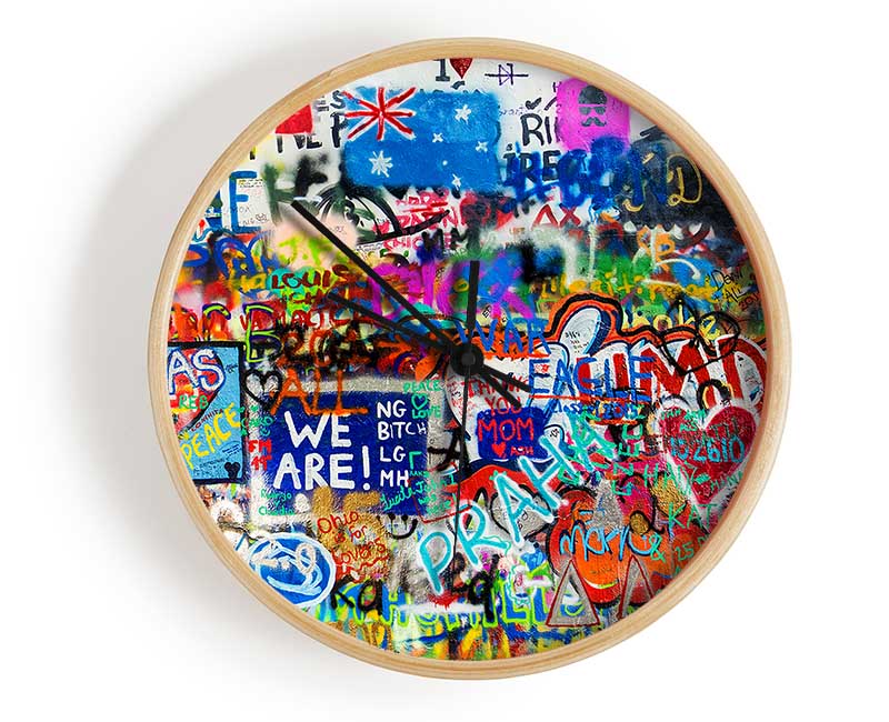 Graffiti Overload Clock - Wallart-Direct UK