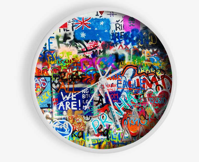 Graffiti Overload Clock - Wallart-Direct UK