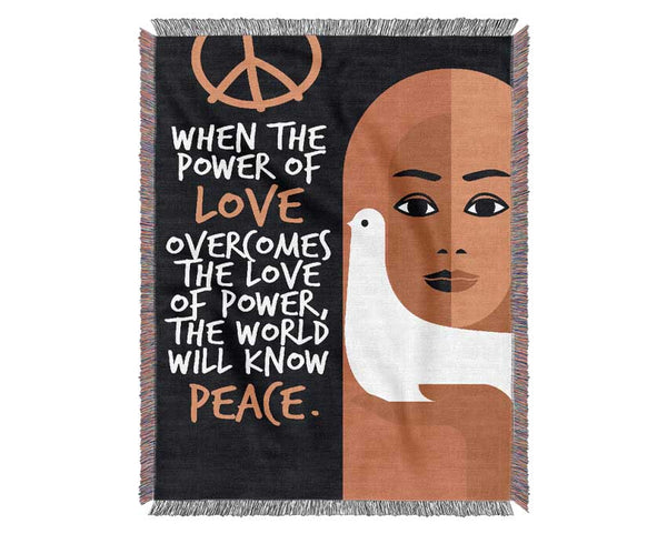 When The Power Of Love Woven Blanket