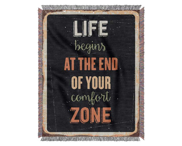 Life Begins At The End Woven Blanket