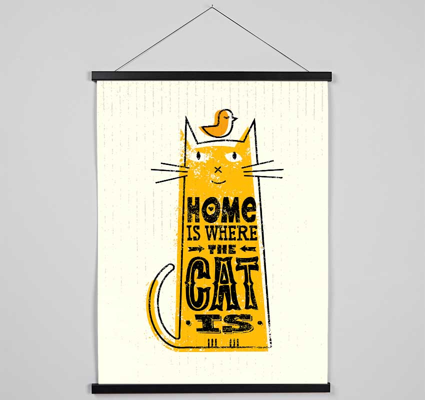 Home Is Where The Cat Is 2 Hanging Poster - Wallart-Direct UK