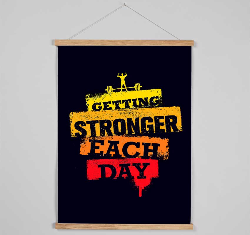 Getting Stronger Each Day Hanging Poster - Wallart-Direct UK