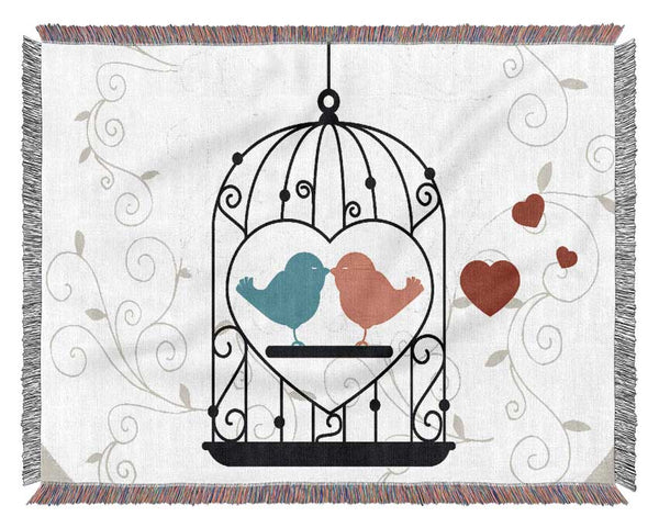 Love Birds Woven Blanket