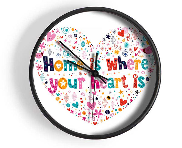 Home Is where Your Heart Is Clock - Wallart-Direct UK