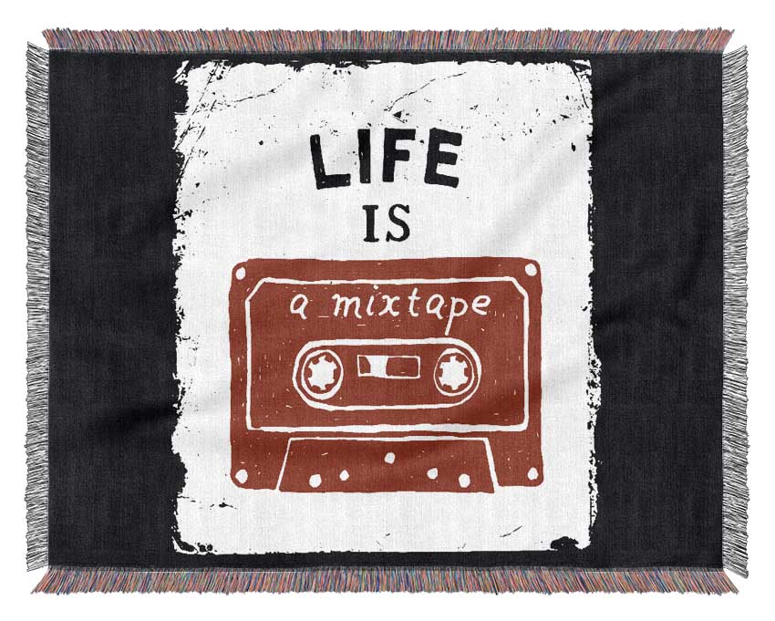 Life Is A Mix Tape Woven Blanket