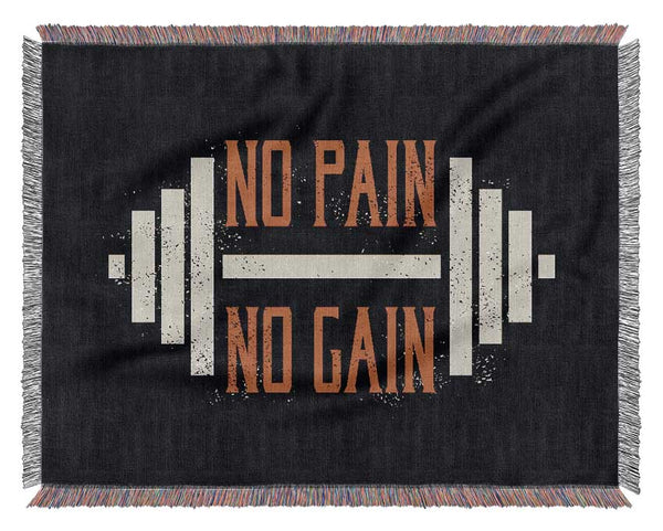 No Pain No Gain 2 Woven Blanket