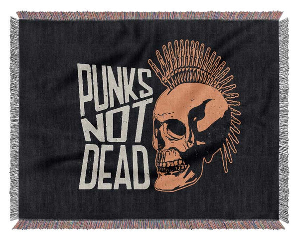 Punks Not Dead 1 Woven Blanket