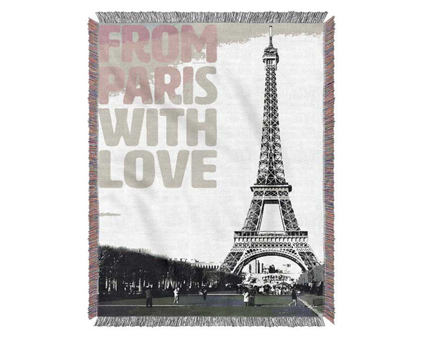 From Paris With Love Woven Blanket