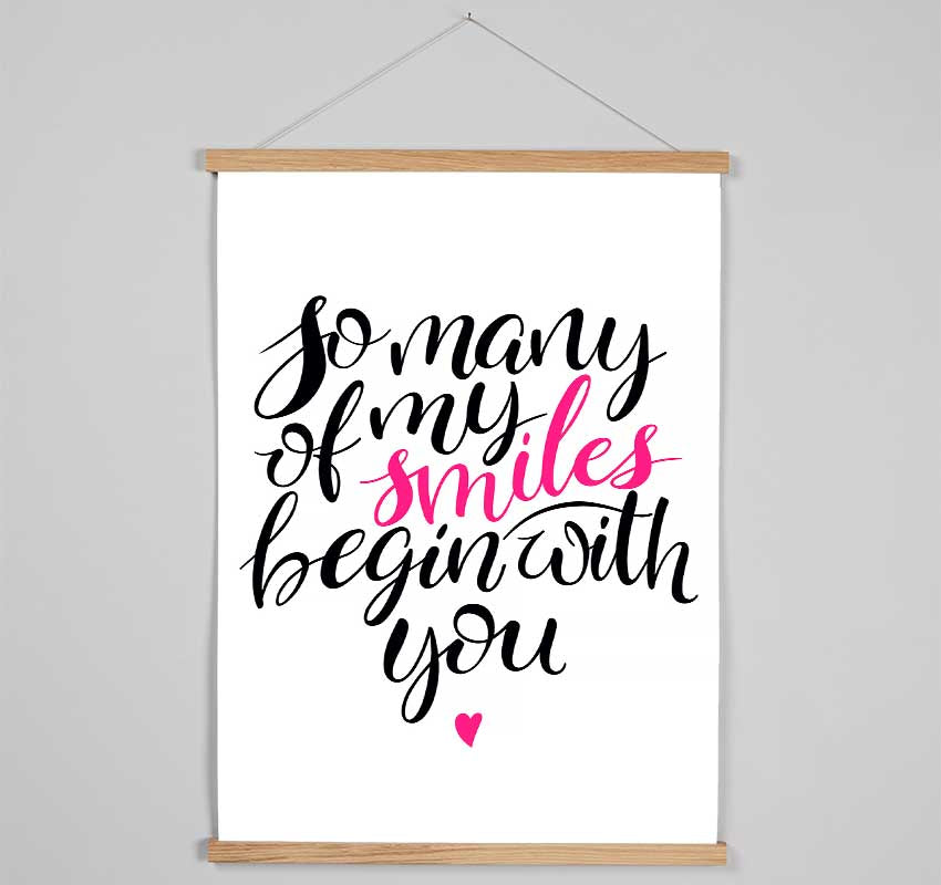 So Many Of My Smiles Hanging Poster - Wallart-Direct UK