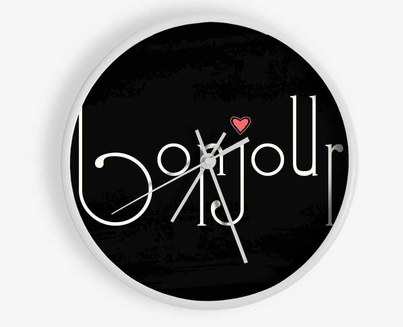 Bonjour 2 Clock - Wallart-Direct UK