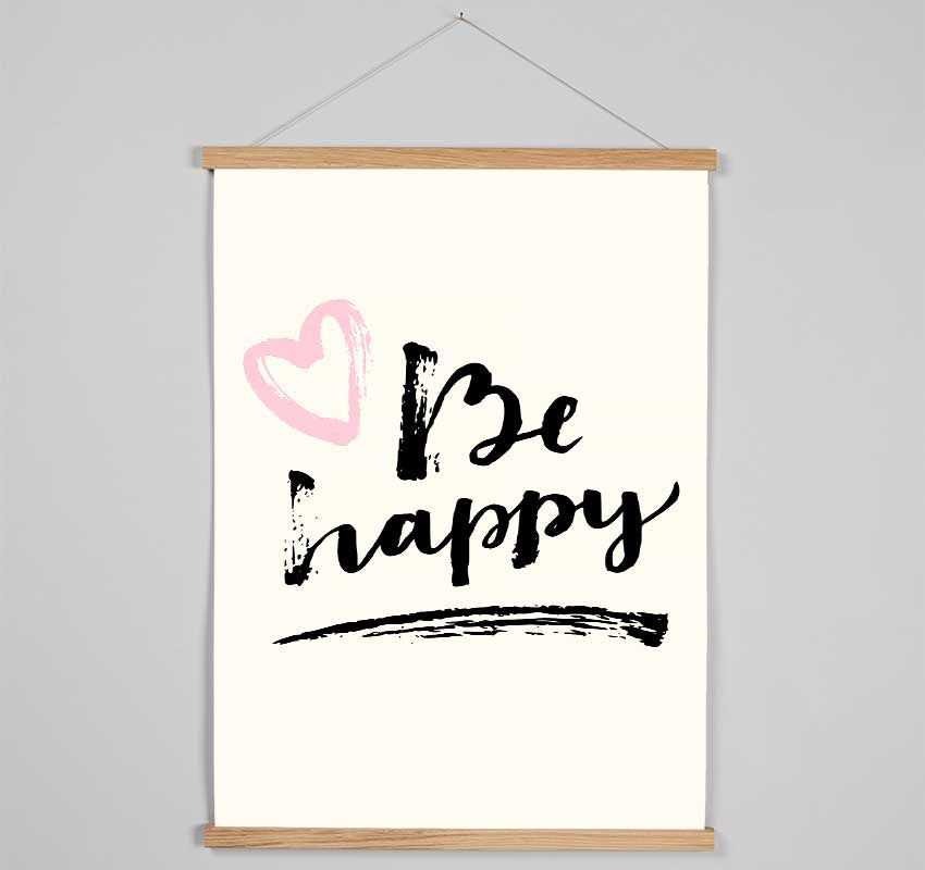 Be Happy 1 Hanging Poster - Wallart-Direct UK