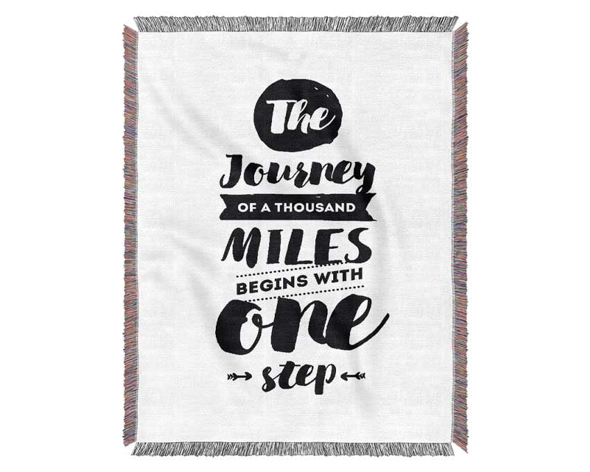 The Journey Of A Thousand Miles Woven Blanket