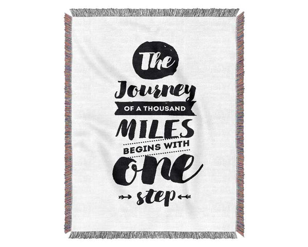 The Journey Of A Thousand Miles Woven Blanket