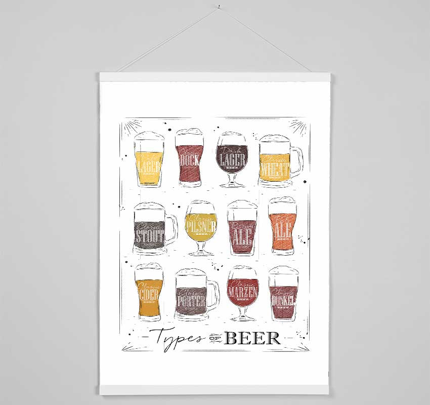 Types O f Beer Hanging Poster - Wallart-Direct UK