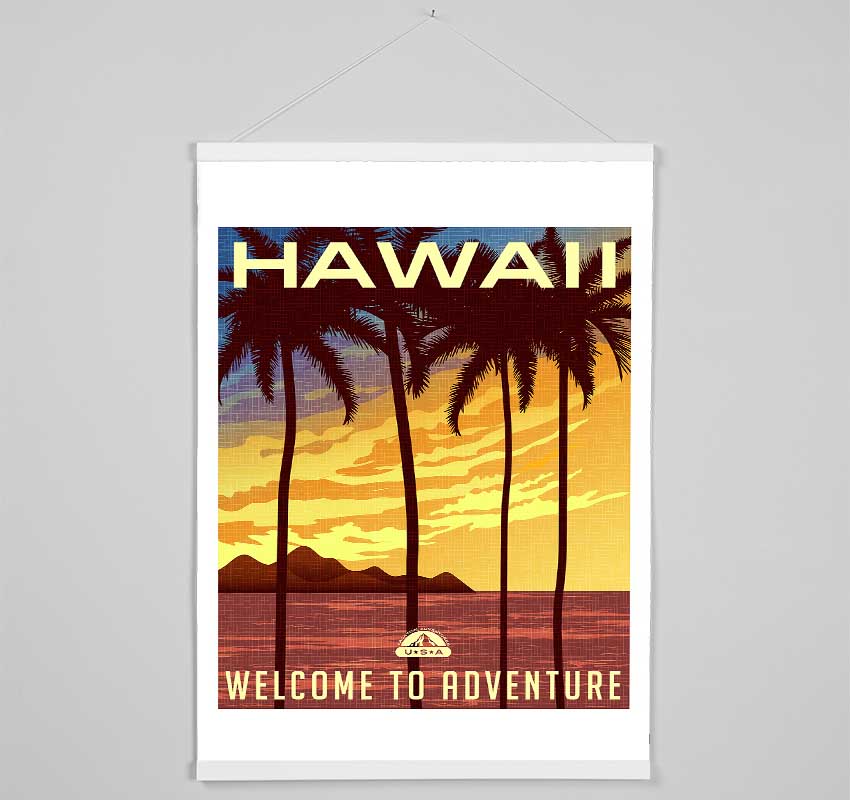 Hawaii Welcome To Adventure Hanging Poster - Wallart-Direct UK