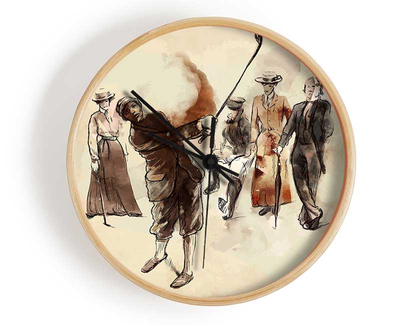 When Golf Began Clock - Wallart-Direct UK