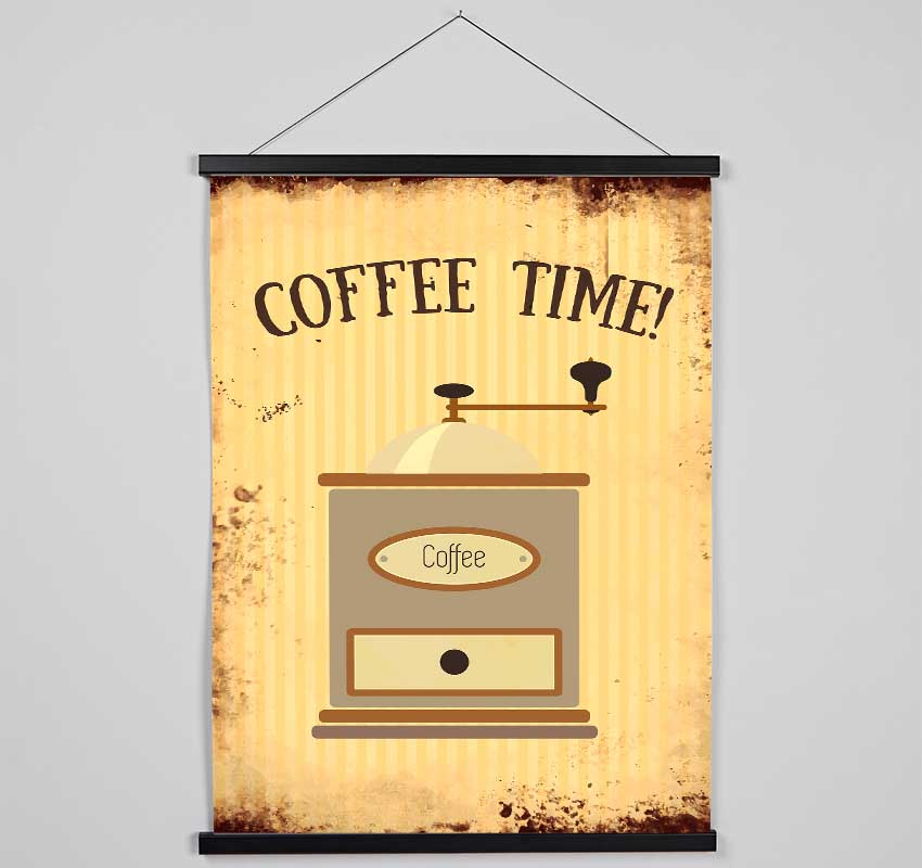 Coffee Time Grinder Hanging Poster - Wallart-Direct UK