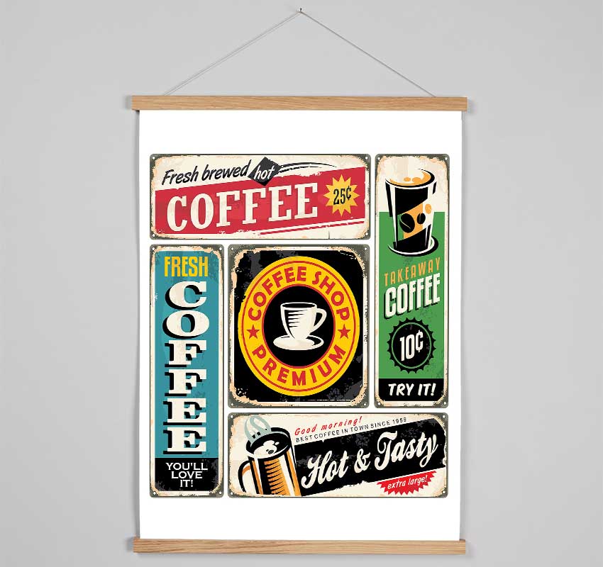 Coffee Shop Premium Hanging Poster - Wallart-Direct UK